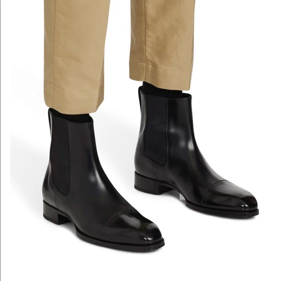 TOM FORD Black Elkan Chelsea Ankle Boots (Size US:12, EU:45) - Picture 9 of 10